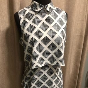 Cooperative retro layered mini dress